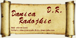 Danica Radojkić vizit kartica